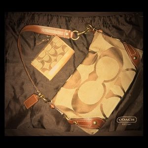 Coach Carly Signature Handbag with Change Purse